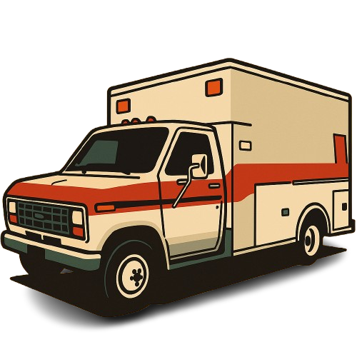 Cartoon ambulance illustration