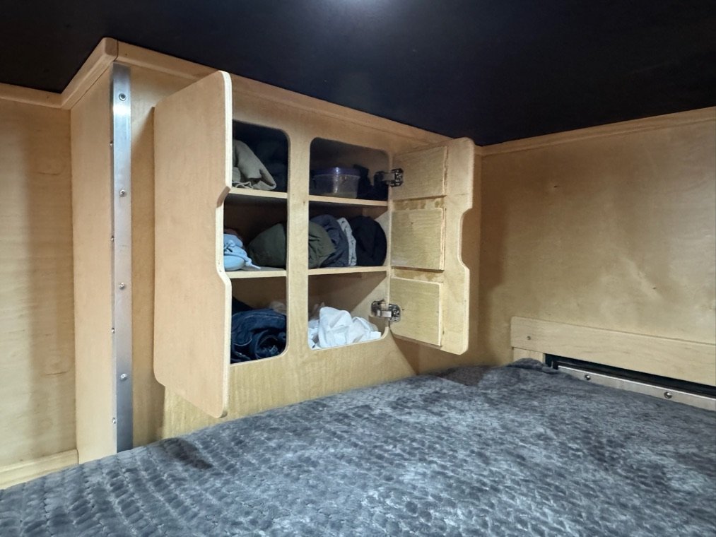 Bedroom closet and shelving